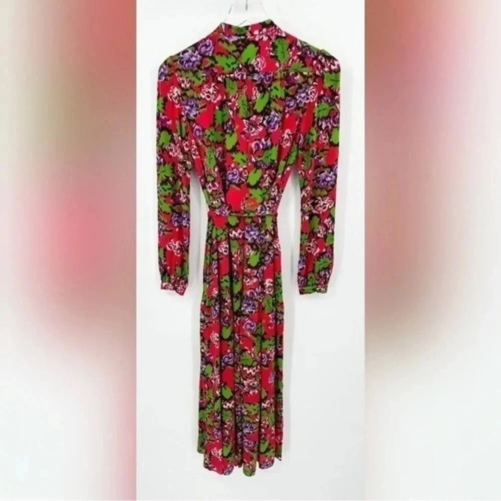 NEW SALONI Remi Long Sleeve Silk Dress Size 2 B1204 - Picture 3 of 6